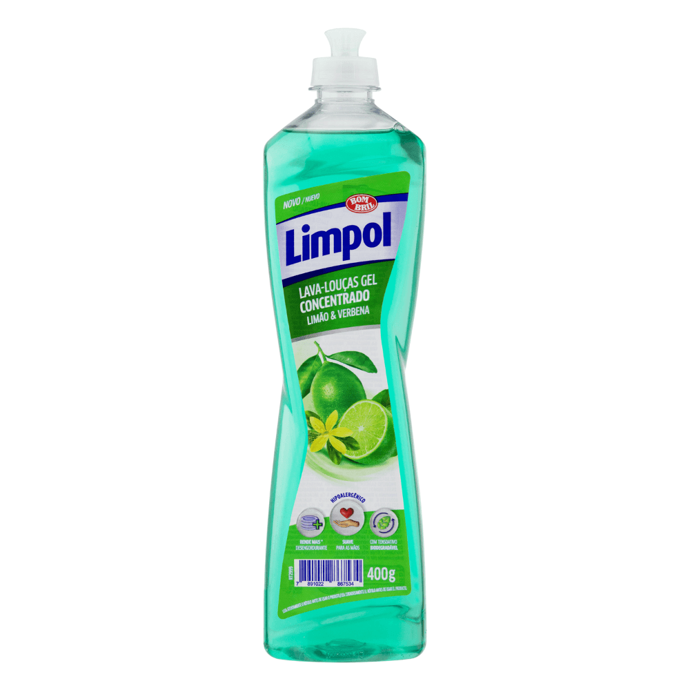 Detergente Gel Concentrado Limpol Limão 400g